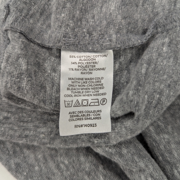 LOFT Gray Ruffle Sleeve Top - Picture 6 of 10